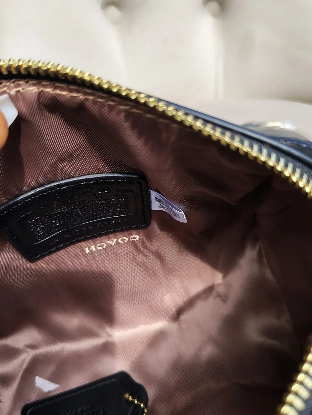 Coach Brown & Black Mini Satchel with Gold Hardware - Picture 6 of 6